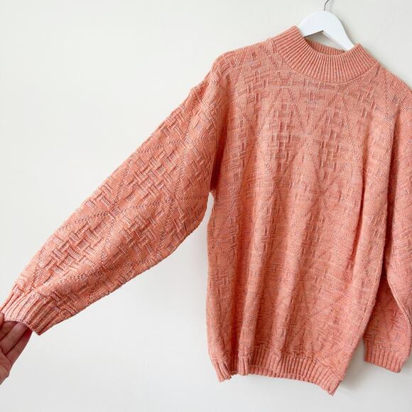 Vintage Helen Sue Sweater Size 10 3D Knit Metallic Made in USA Oversized Relaxed - Picture 2 of 5